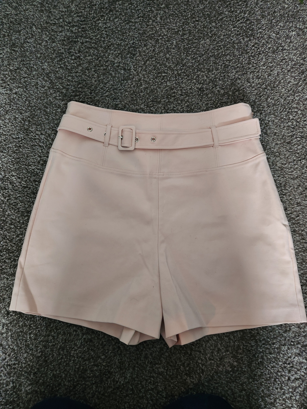 Marciano High-Waist Belted Shorts - Pale Pink
